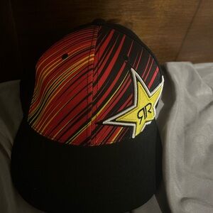 Rockstar Energy Red and Yellow Men's Hat